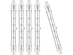 Paquete De 5 Bombillas Halógenas R7s De 118 Mm Y 300 W, 230 V, Varilla Halógena R7s De 118 Mm, Bombilla Halógena R7s Regulable.