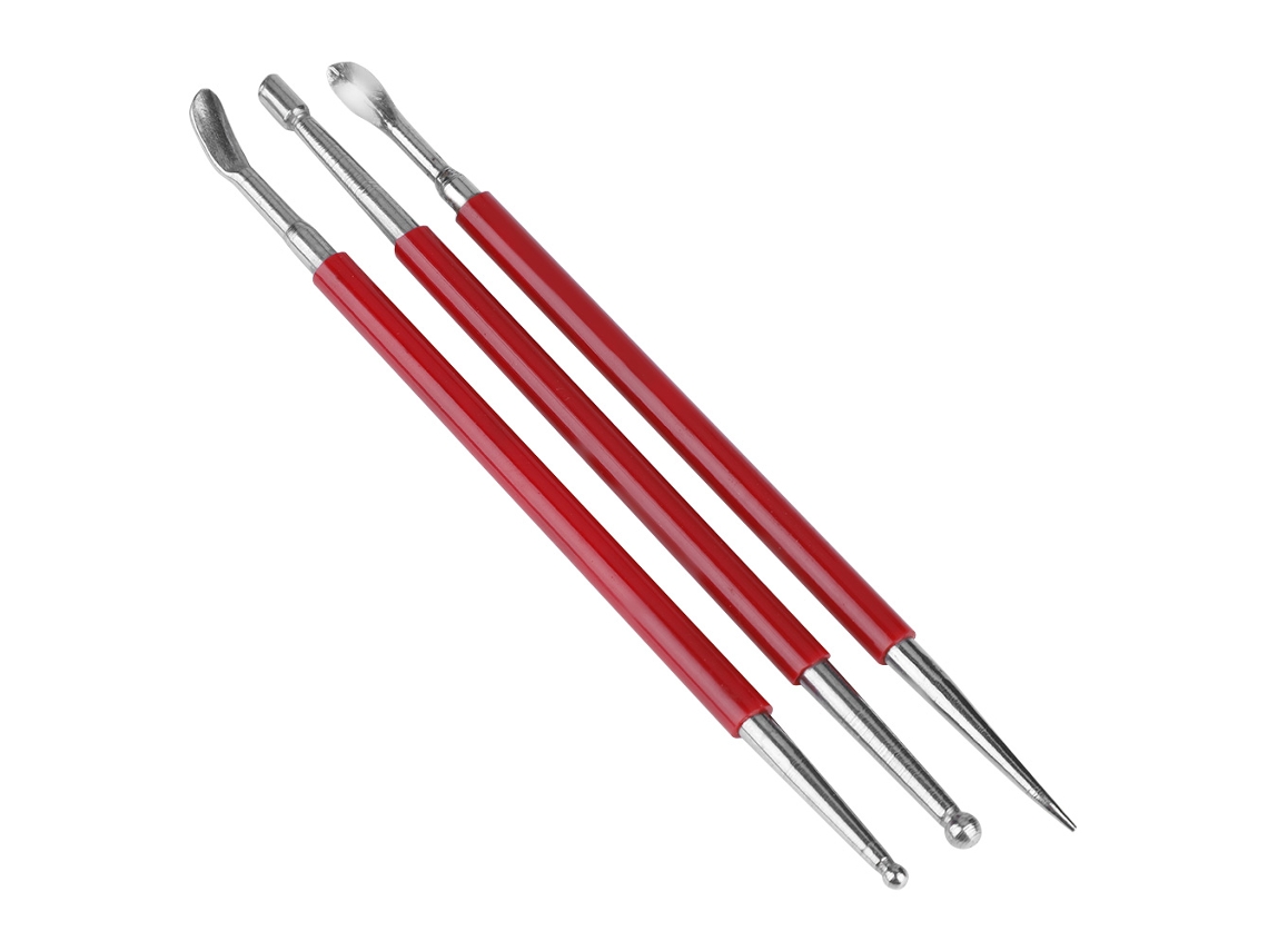 Kit de 3 piezas para la limpieza, prensado, estampado y frotado de cuero hecho a mano.