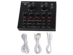 Tarjeta De Sonido De Transmisión En Vivo Para Teléfono Móvil Dual Y Computadora Con 112 Sonidos Eléctricos