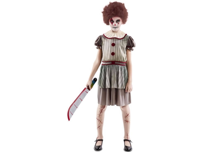 Disfraz de Niña DISFRAZZES Payasa Del Terror (Talla: 10 a 12 años)
