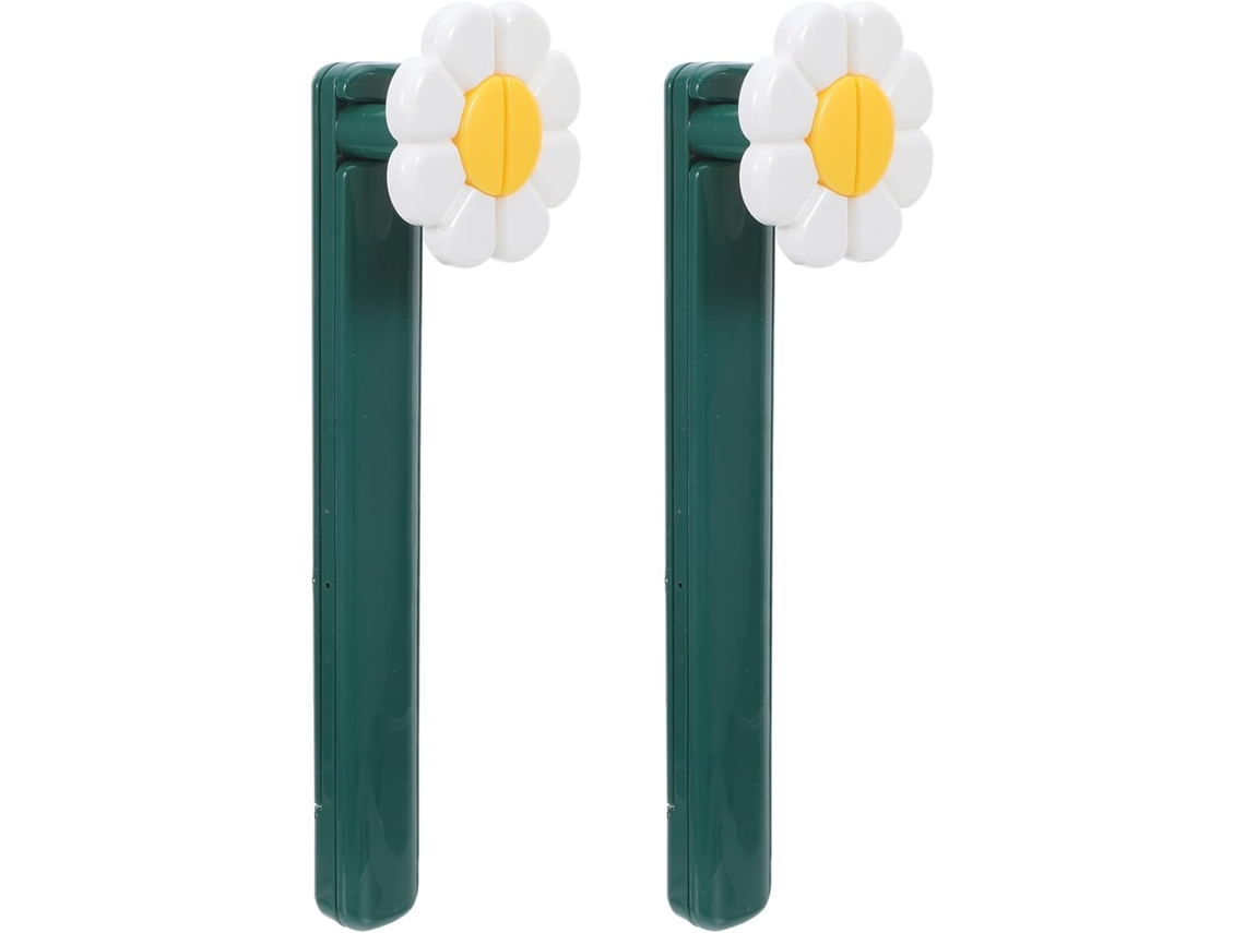 Soporte De Lectura Plegable De Plástico, Juego De 2, Color Blanco Y Verde.