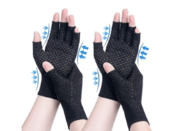 Guantes De Compresión Para Artritis, Alivio Del Dolor, Antideslizantes Con Puntos De Pegamento, Compatibles Con El Trabajo (negro) M