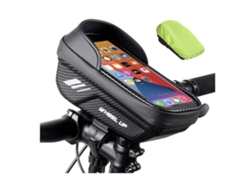 Bolsa para cuadro de bicicleta Bolsa impermeable para tubo superior con visera solar Pantalla táctil de Tpu Compatible con menos de 6 7 Negro YEMAESRE