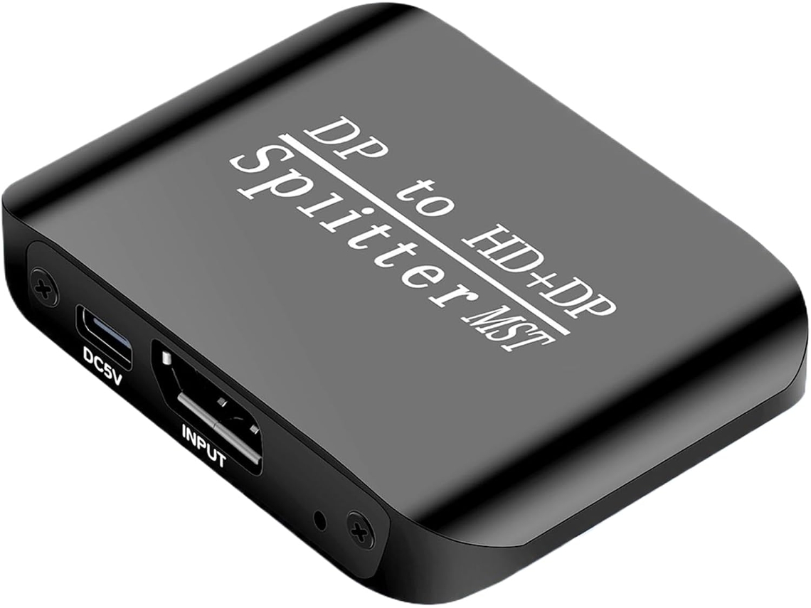 Adaptador Divisor Dp 2 En 1 4k | Divisor Para Dos Monitores De Pc