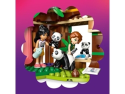 Lego® Friends Refugio de Pandas: Juego de construcción de juguetes para el cuidado de animales - 2 minimuñecas y 3 figuras de oso - Casa del árbol