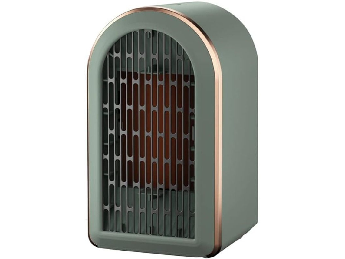 Calefactor Eléctrico Cerámico Portátil De 1200 W Con 2 Velocidades Y Múltiples Protecciones De Seguridad (verde)