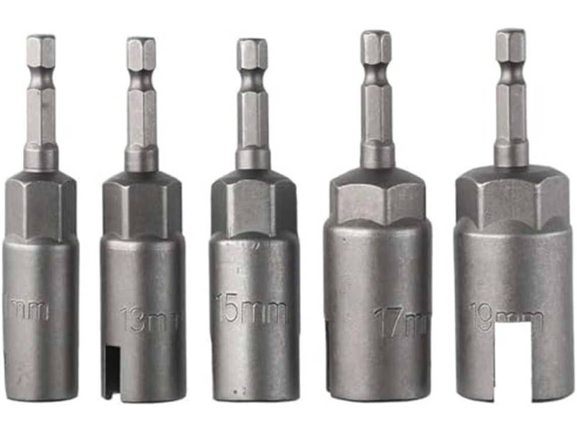 Juego De 5 Llaves De Vaso Tipo Mariposa De 11-19 Mm, Compatibles Con Taladros.