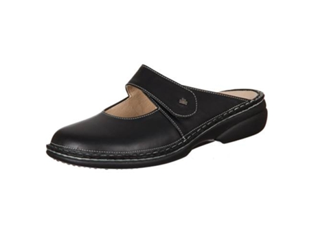 Sandalias Stanford Nappa Seda FINN COMFORT Mujer (Negro - Cuero Natural -38)