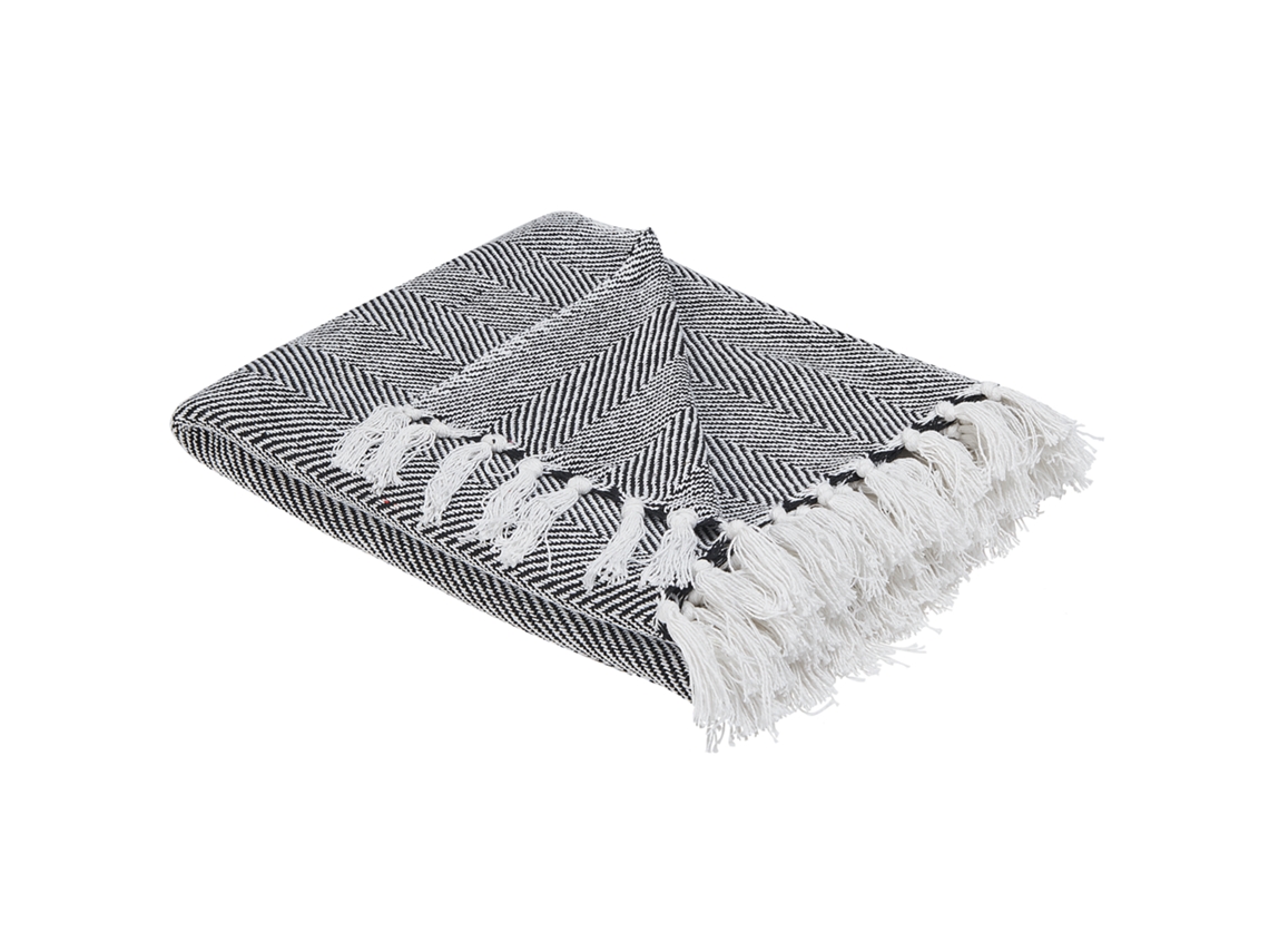 Cobertor  Tangier (Negro - Algodón -130x130x1 cm)