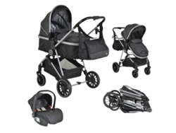 Carrito de bebé trío convertible KALI hasta 22 kg con silla de coche MULTI i-size 40-87 cm de MONI Black