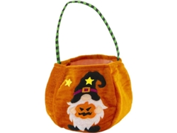 Bolsa De Halloween De Terciopelo Dorado Con Un Lindo Estampado De Muñeco De Rodolfo Para Dulces