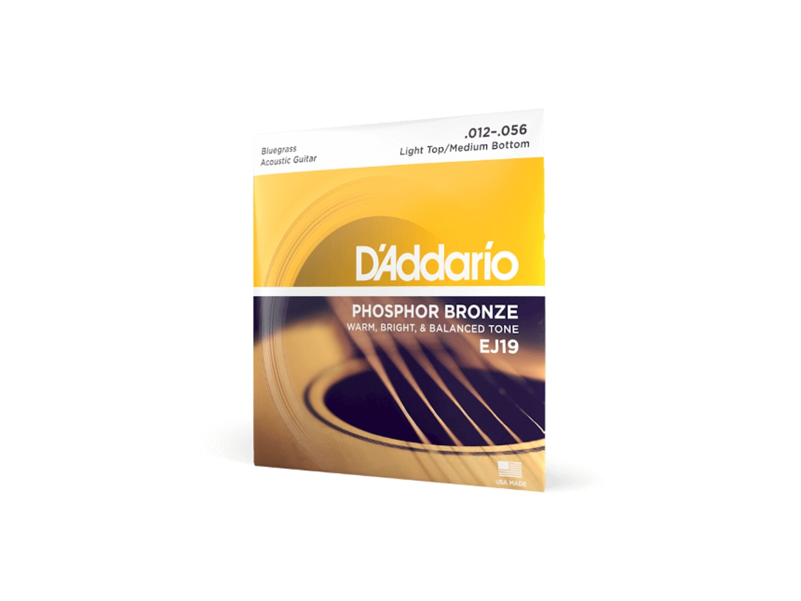 D'ADDARIO ej19 12-56 light top/medium bottom bluegrass, phosphor bronze