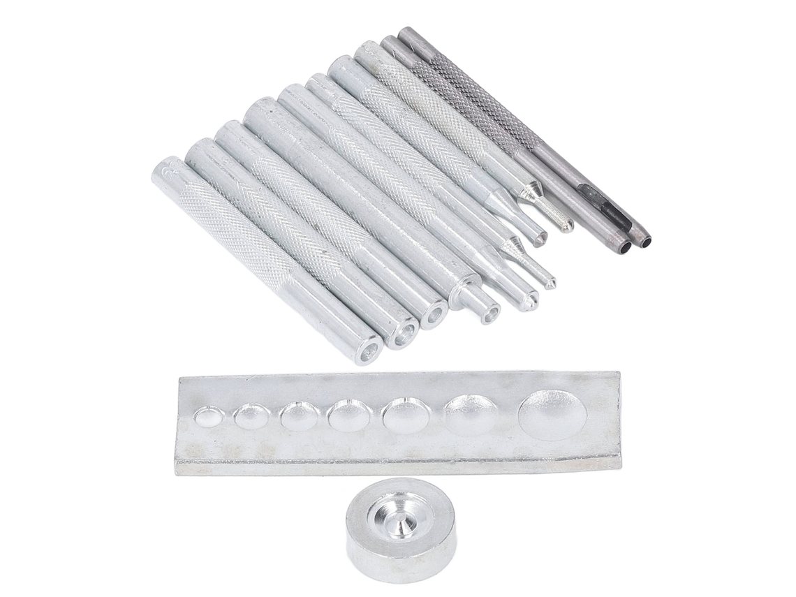 Kit De Punzones Para Cuero Diy Con Base Universal, 12 Piezas Herramientas De Artesanía De Alta Dureza Y Antirrojos Para Hogar