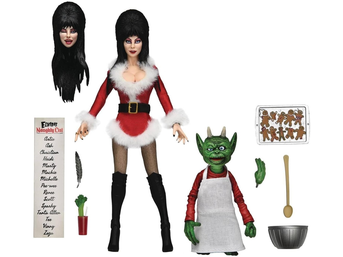 Figura Elvira Scary Xmas Deluxe 20 Cm NECA