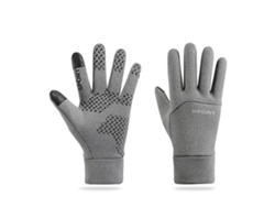 Gris 1 Par Guantes Deportivos Invierno Cálidos Táctil Cortavientos Impermeables Antideslizantes Ciclismo Pesca Moto Correr Esquí