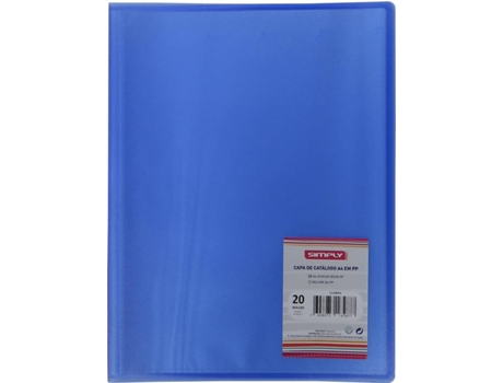 Portada de catálogo SIMPLY Tapa dura (20 Bolsas - Azul - A4)