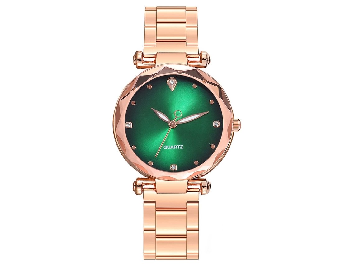 Reloj De Pulsera De Cuarzo Para Mujer Con Cierre Magnético Y Diseño De Cielo Estrellado, Color Negro Informal.