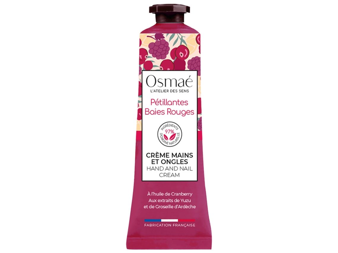 Crema Espumosa de Manos Y Uñas de Bayas Rojas 30 Ml OSMAÉ