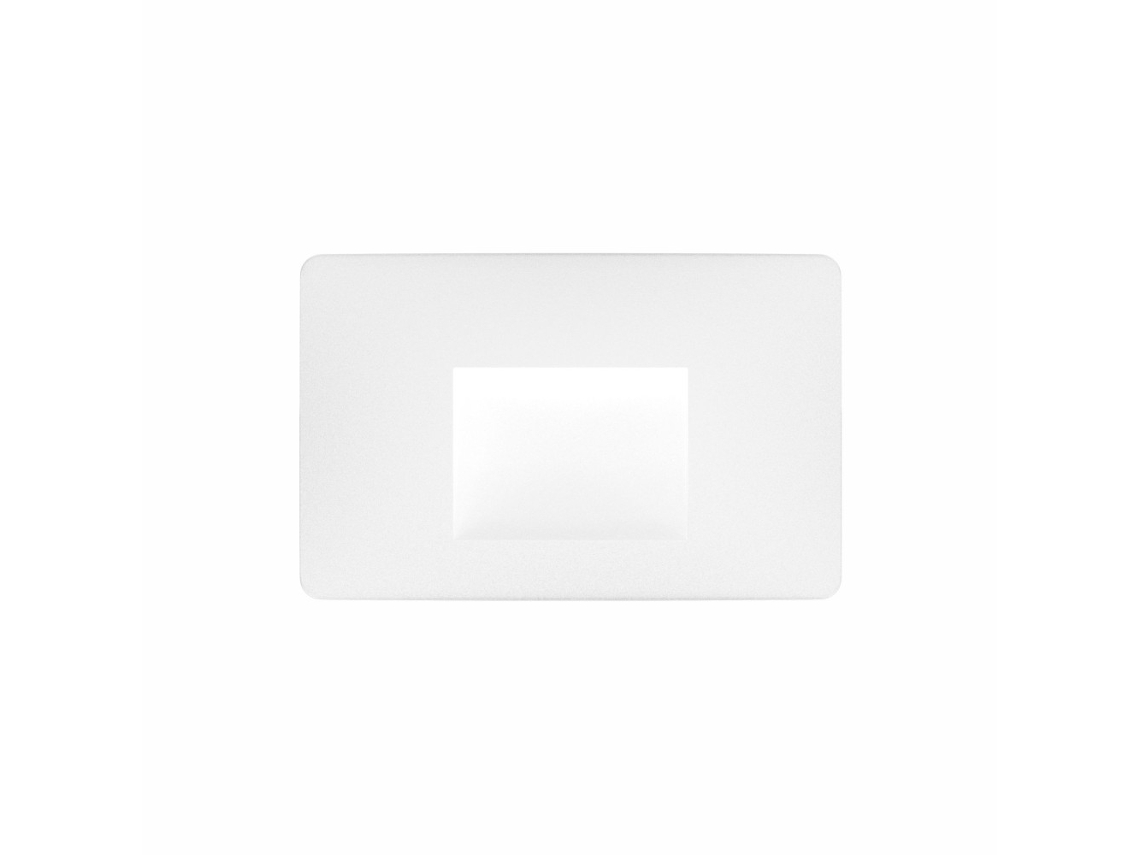 Aplique de pared LED empotrable Mis Sq 3W cuadrado IP65 con interruptor 2700k/3200k/4000k blanco Beneito Faure