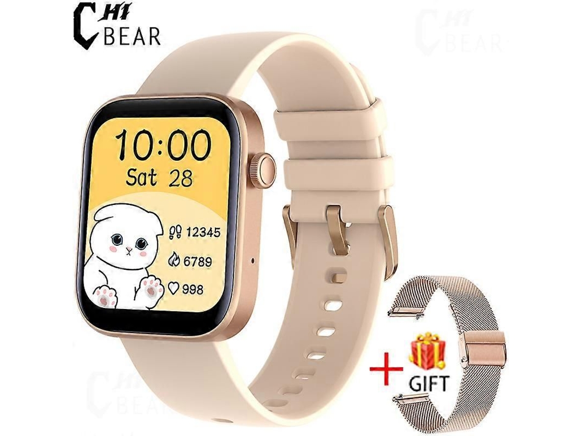 Reloj inteligente Chibear para hombres y mujeres con monitor de frecuencia cardíaca de 24 horas, pantalla de 1,8 pulgadas, Bluetooth, llamadas y más de 120 modos.