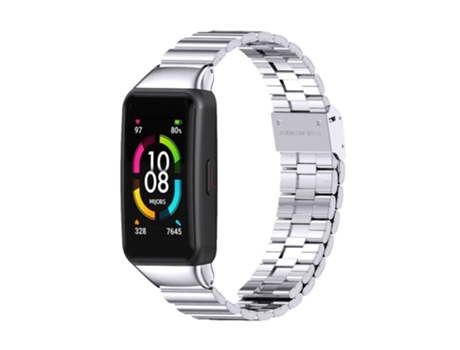 Correa de reloj inteligente para Huawei Band 6 / Honor Band 6/7 MIJOBS Correa de reloj con hebilla de metal de acero inoxidable y junta de bambú (P...