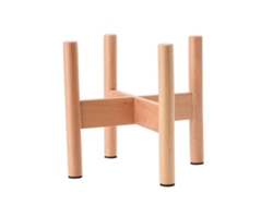 Soporte de madera para plantas, 20 cm de altura, 18 cm de diámetro interior