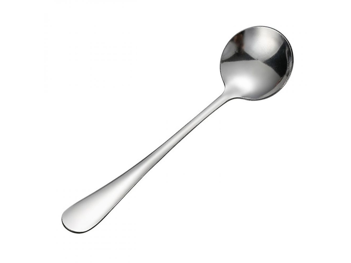 Cucharas Redondas De Acero Inoxidable Para Sopa, Juego De Cubiertos Con Agarre Cómodo Y Mango Ergonómico Para Cocina Casera, Cucharas De Acero Inoxida