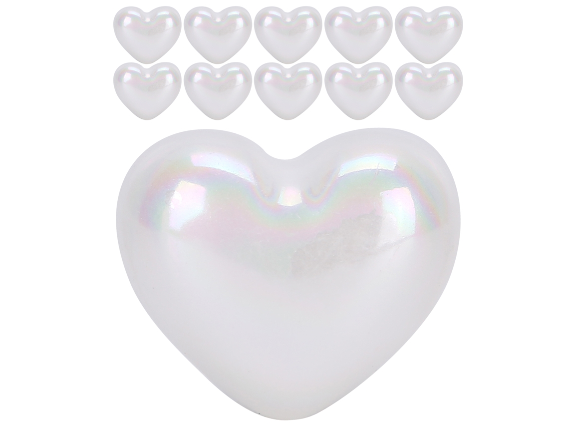 10 piezas de corazones de perlas de imitación para decoración de uñas, accesorio DIY XZ-43