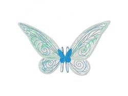 Mariposa hada Rebe-Fins, brillante y duradera, para disfraz de Halloween para niñas y mujeres, 48x60cm azul