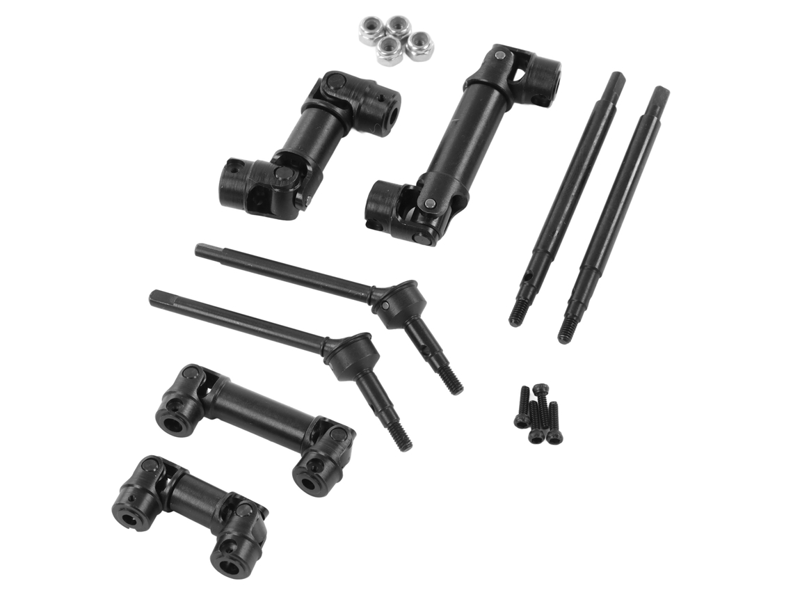 Conjunto De Eje De Transmisión Cvd Delantero Y Trasero Para Piezas De Repuesto De Coches De Control Remoto A Escala 1/18 - Negro