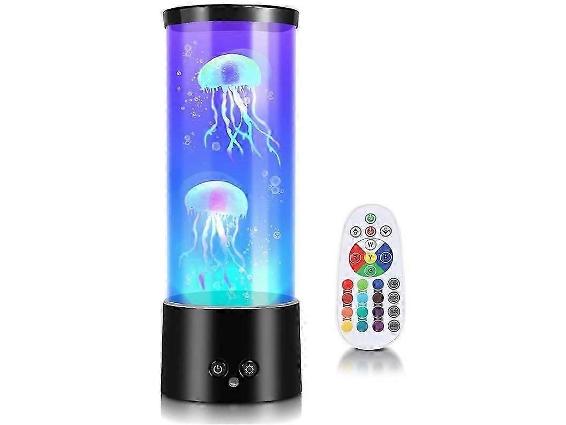 Lámpara de medusa RGB para acuario con control remoto, lámpara de lava colorida, luz ambiental para el hogar (apagada) Rosewell