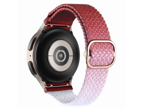 Correa de nailon trenzada bicolor ajustable elástica para Samsung Galaxy Watch 4 40mm/44mm/Watch 4 Classic 42mm/46mm/Watch 5 40mm/44mm - degradado ...