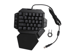 Teclado Mecânico Gamer Unimanual Com 35 Teclas Rgb Backlight Interruptor Azul E Apoio Para Punho