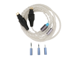 Cable De Audio 3 En 1 De 2 Pines Y 4 Núcleos De Cobre Y Plata Para Auriculares Hd650, Hd660s, Hd6xx, Hd600 Y Hd580.