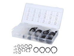 Kit de anillos de retención externos y clips, 300 piezas, tamaños de 2 a 32 mm, con estuche de almacenamiento.