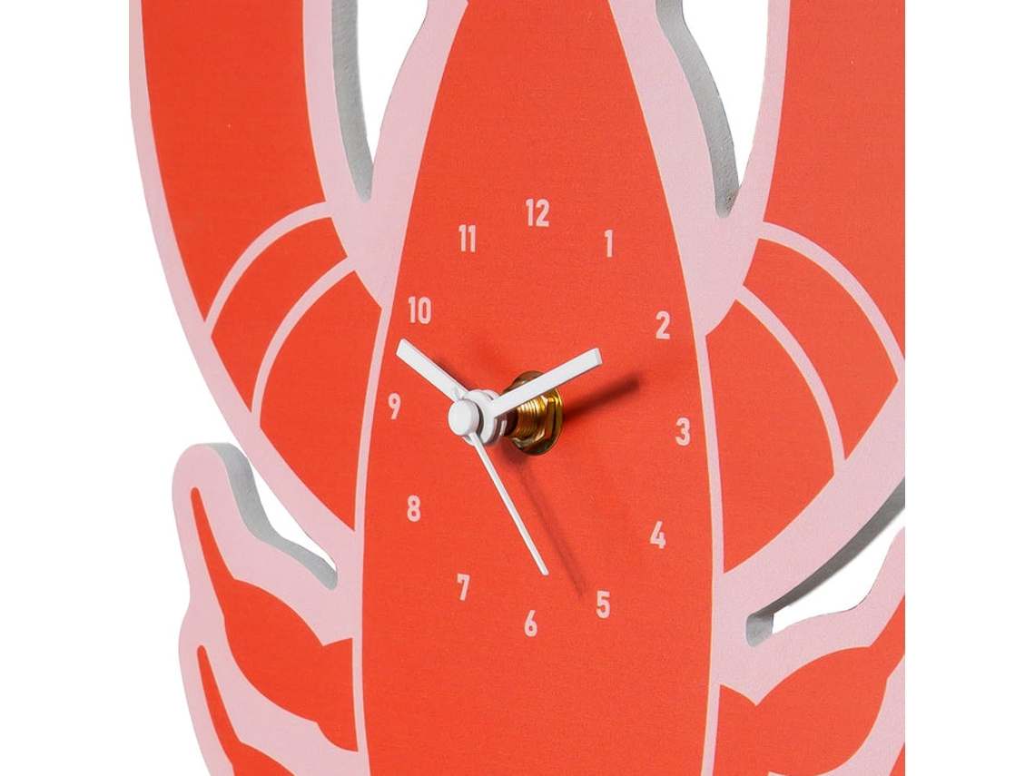 FISURA Reloj de Pared Original Octogonal Rojo Reloj de Cocina Moderno Reloj  de Pared Burdeos 30 cm de diámetro ABS y Cristal 1 Pila AA