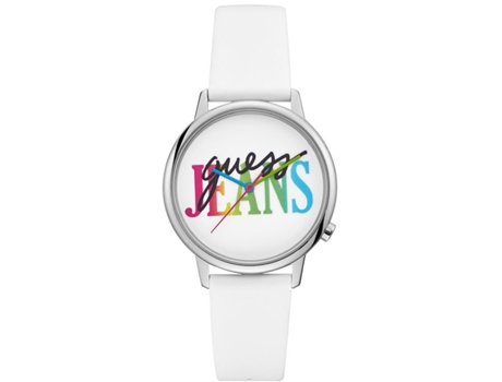 Reloj GUESS Mujer (Piel - Blanco)