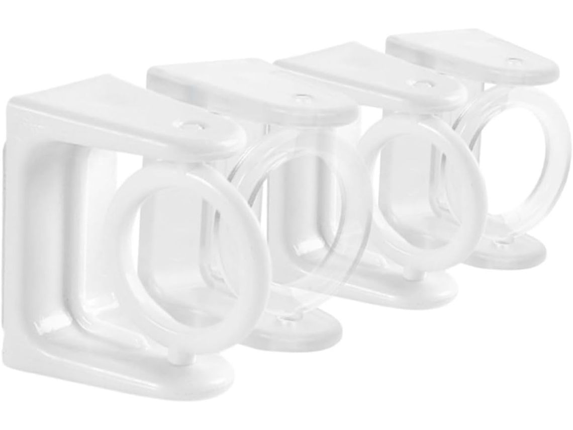 4piezas Soporte De Varilla Telescópica Para Barra De Cortina Autoadhesivo Unidades Soporte De Fijación Para Barra De Ducha Giratorio P
