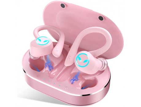 Auriculares Bluetooth True Wireless Q25 Pro Bluetooo Bass Noise Cancelling Gaming Earhook Pink
