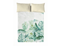 Sábana Encimera Con Funda De Almohada Cama 180 Algodón Extra Suave Fabricado En España Toscana Tropical COSTURA