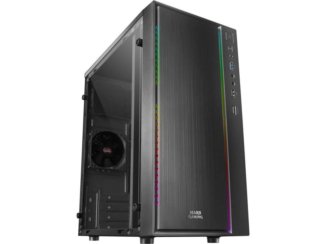 Caja PC MARS GAMING MCM (Mini ATX Tower - Negro)