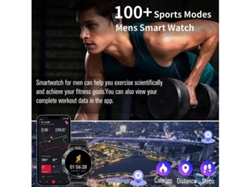 Reloj inteligente Bestvite para hombre con pantalla táctil de 1,39 pulgadas, 100 modos deportivos, batería de 400 mAh, respuesta y realización de llamadas.
