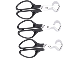 Juego de tijeras de acero inoxidable (3 piezas) para cortar cáscaras de huevo de codorniz. Slowmoose