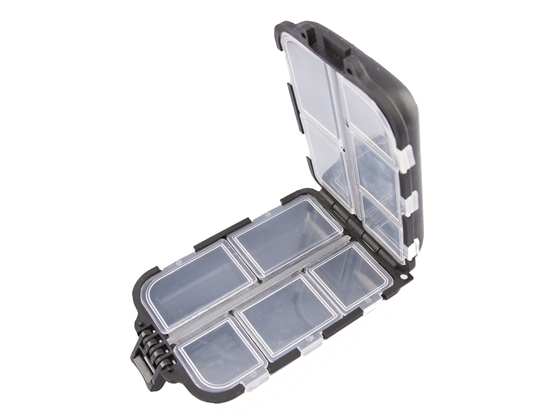 (negro) Caja De Herramientas De Pesca Con 10 Compartimentos, Adecuada Para Almacenar Cebos Y Filetes.