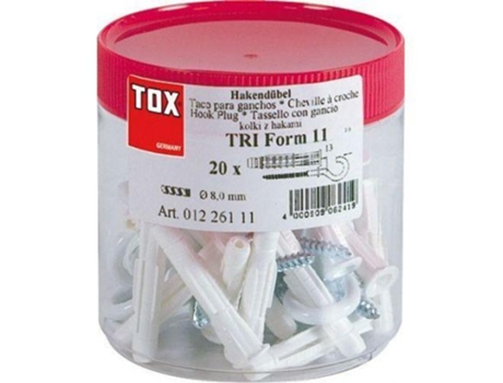 Tarro de 20 tacos trika (8x51) + 20 alcayatas will-s (5,0x86) TOX