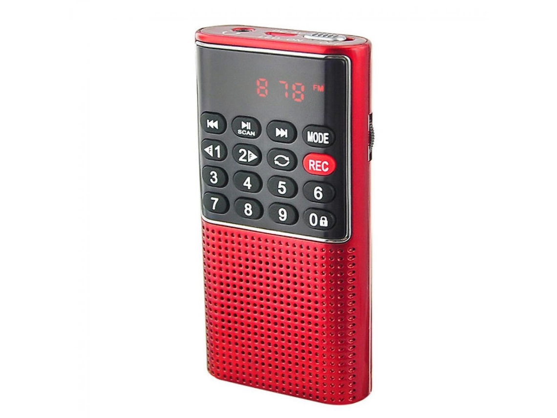 Radio digital portátil FM, USB, TF, reproductor MP3, receptor de radio, CC 5 V, 0,5 A, altavoz con grabadora Gusshious