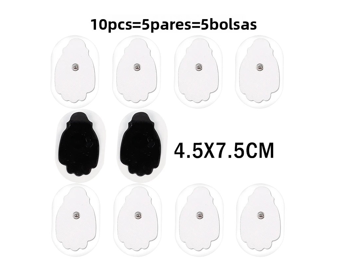 (10 Piezas, 4,5 X 7,5 Cm) Parche De Gel De Repuesto Autoadhesivo Para Terapia De Masajeador De Pulso Tens