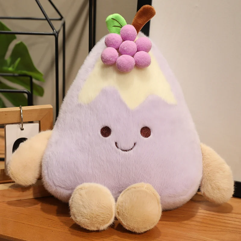 (morado, 25 Cm) Lindo Peluche Realista De Pastel De Frutas De Anime Con Diseño De Dibujos Animados