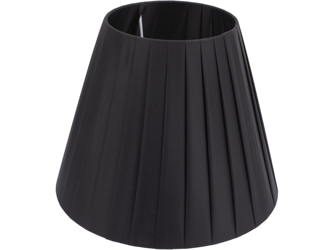 Lámpara de mesa plisada, accesorio decorativo, negra, luz suave y protección ocular, fácil de usar. SFUSHOS
