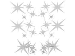 61 Piezas De Pegatinas De Pared De Estrellas Acrílicas Con Espejo Plateado Removibles Para